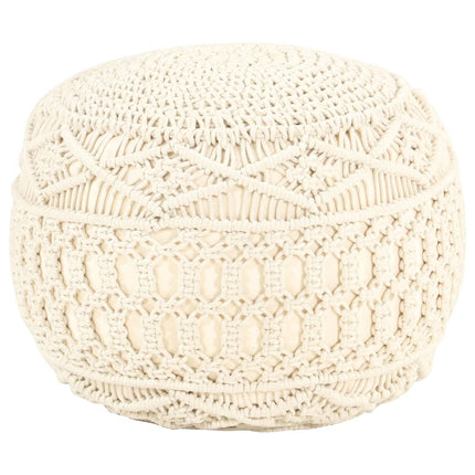 håndlavet macramépuf 45x30 cm bomuld