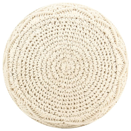 håndlavet macramépuf 45x30 cm bomuld