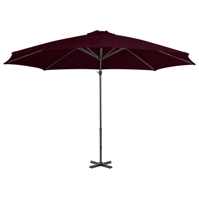 hængeparasol 300 cm aluminiumsstang rød