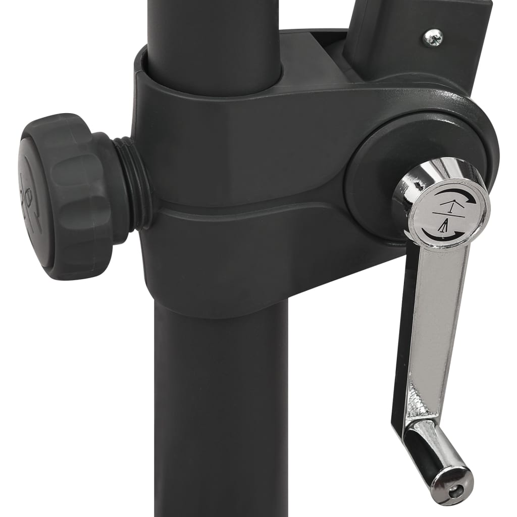 hængeparasol med stang og LED-lys 300 cm bordeauxrød