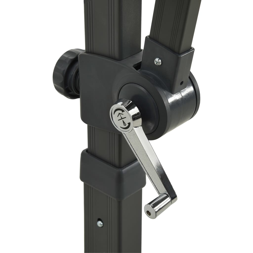 hængeparasol med dobbelt top 250x250 cm antracitgrå