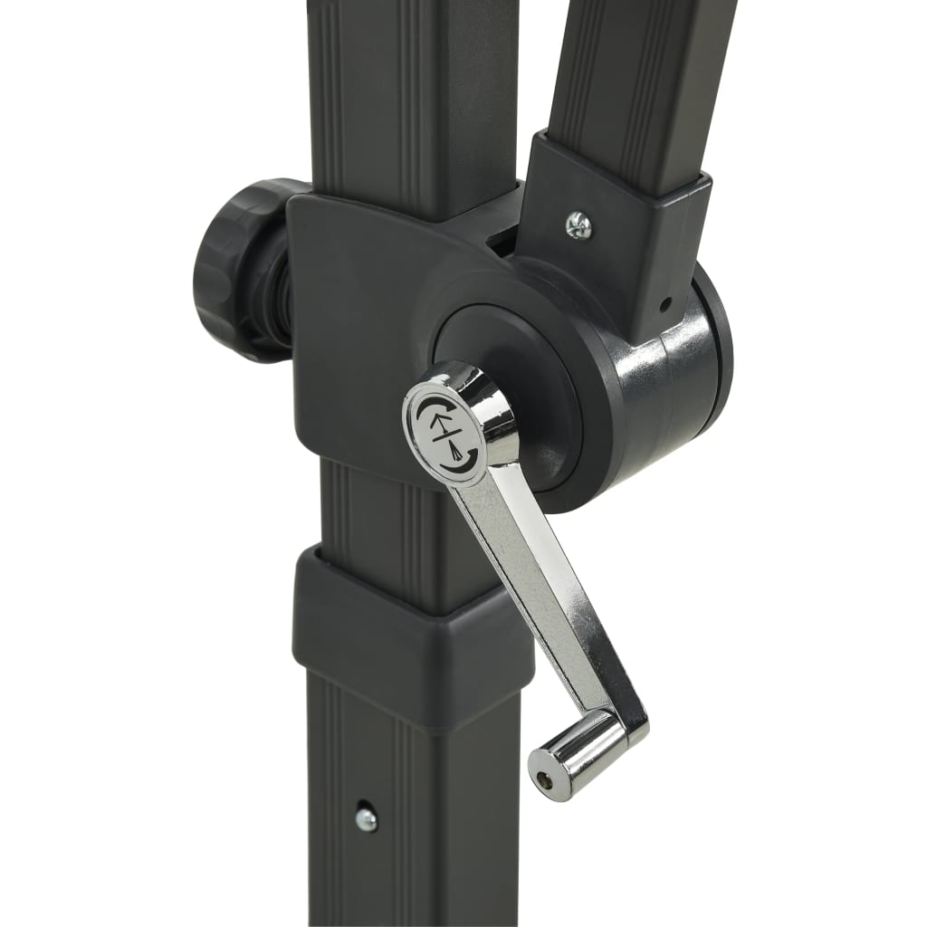 hængeparasol med dobbelt top 250x250 cm sort