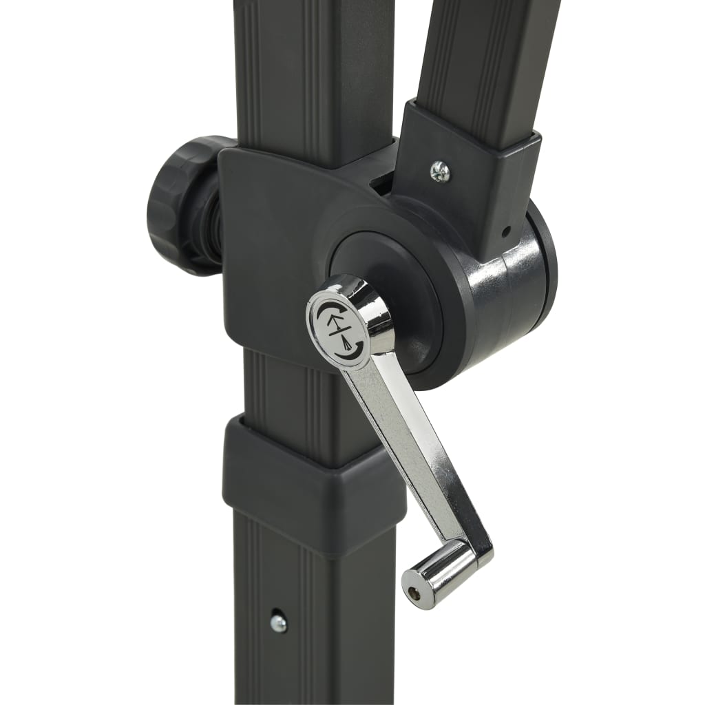 hængeparasol med dobbelt top 250x250 cm azurblå