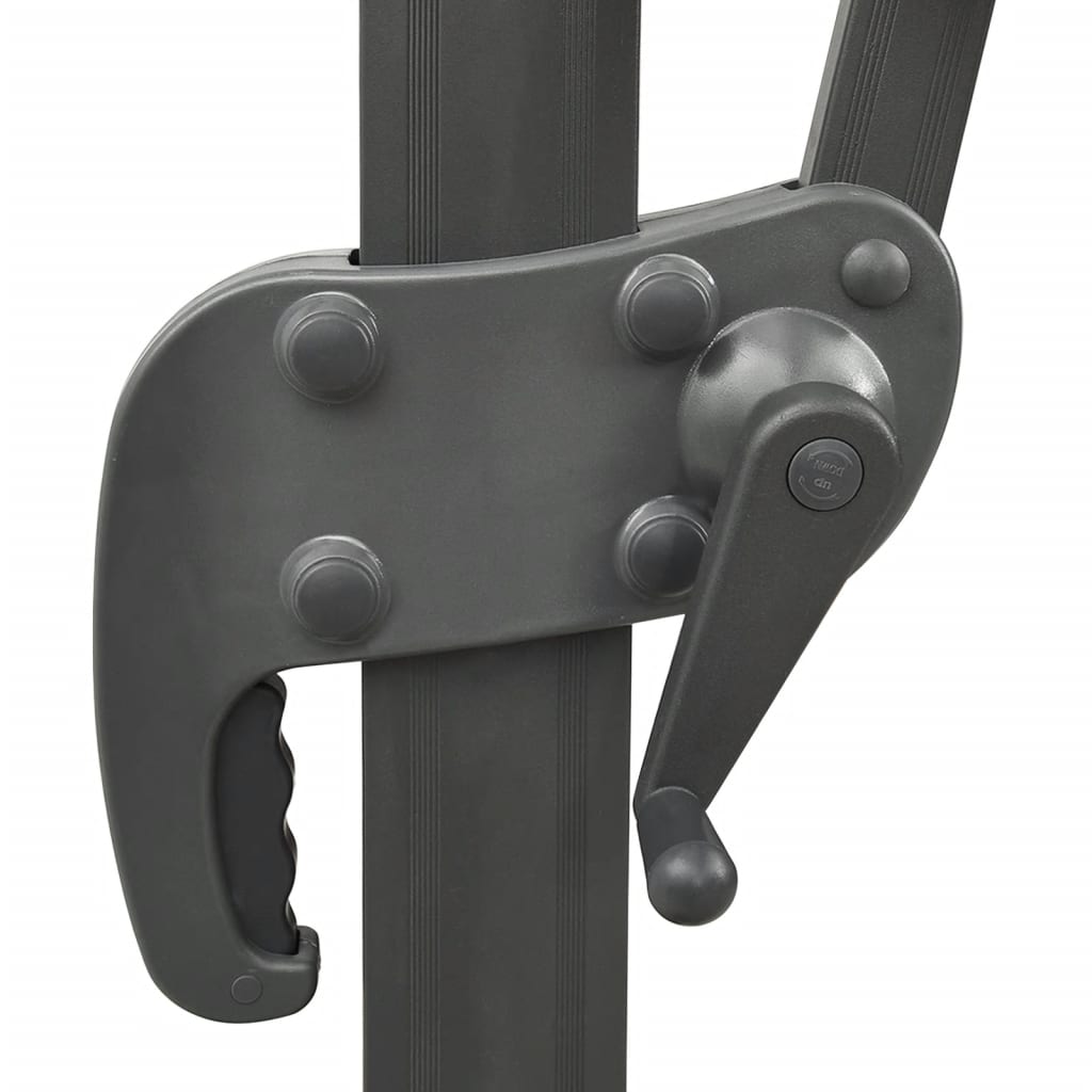 fritstående haveparasol med dobbelt top sand 400x300 cm