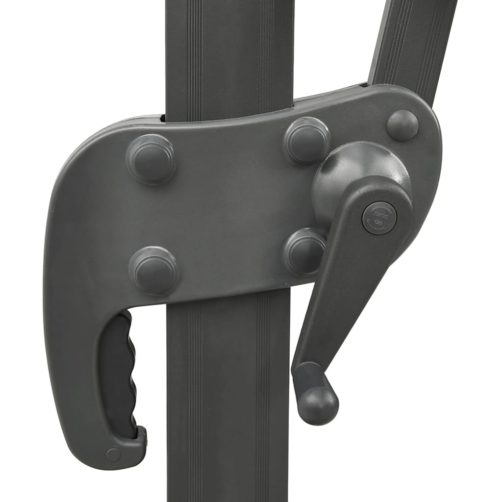 hængeparasol med dobbelt top 400x300 cm gråbrun