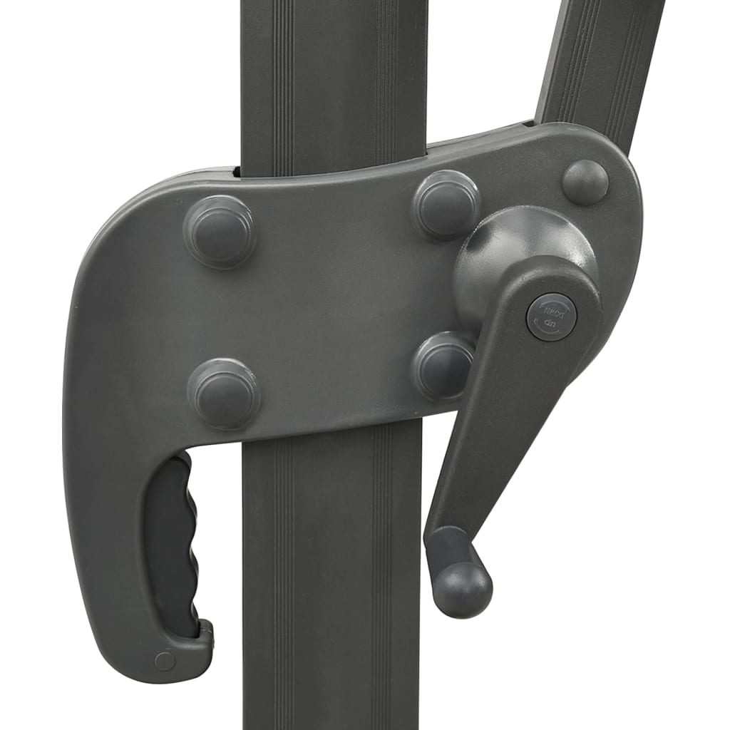 fritstående haveparasol med dobbelt top sort 400x300 cm