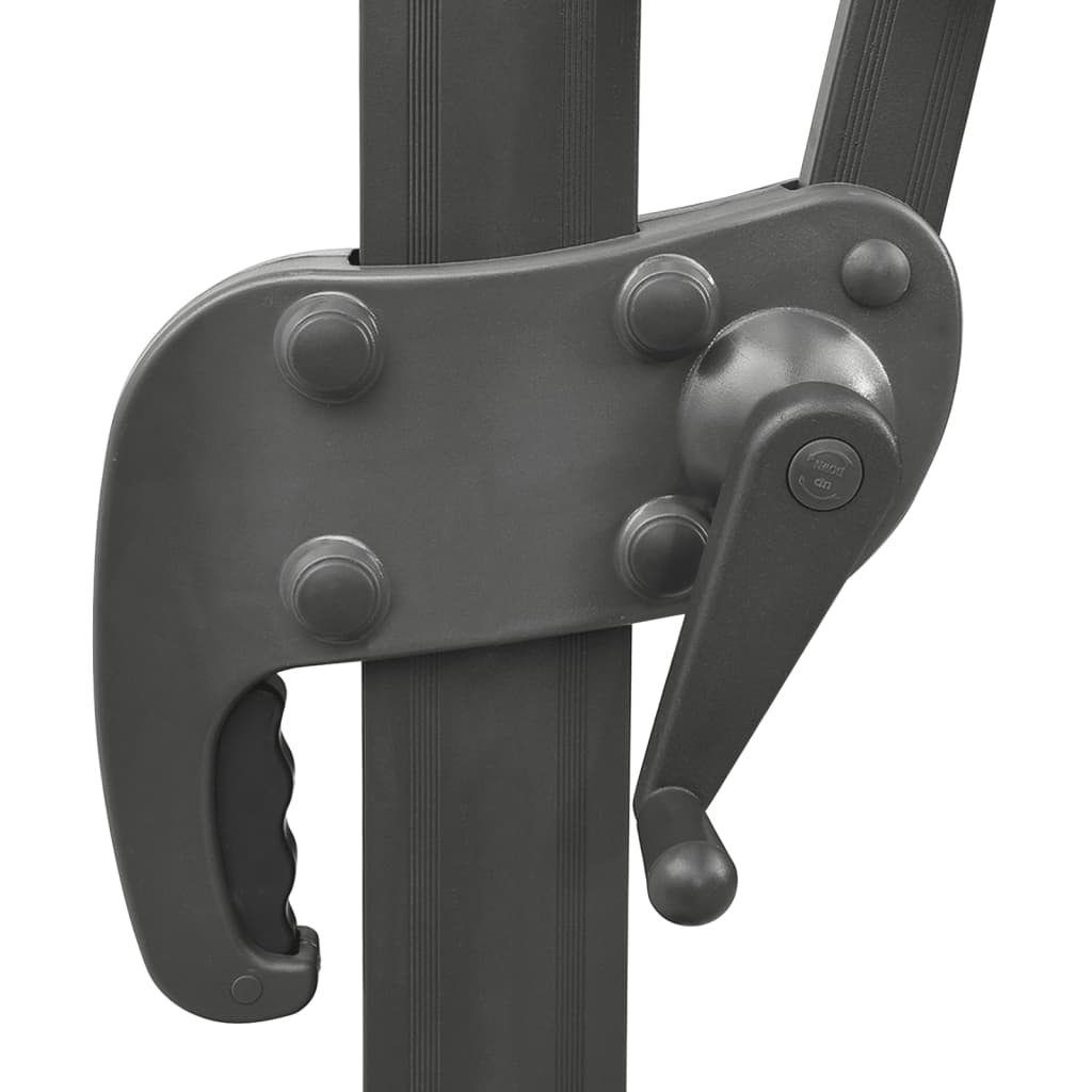 fritstående haveparasol med dobbelt top terrakotta 400x300 cm