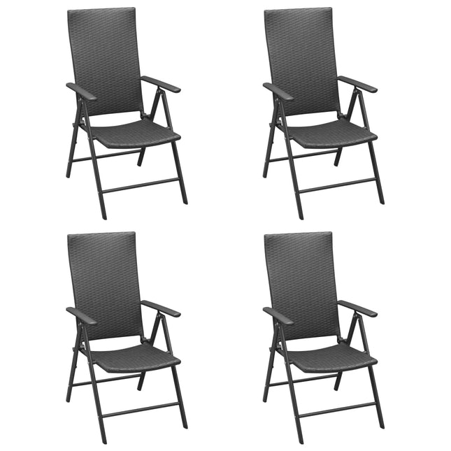 havestole 4 stk. polyrattan sort