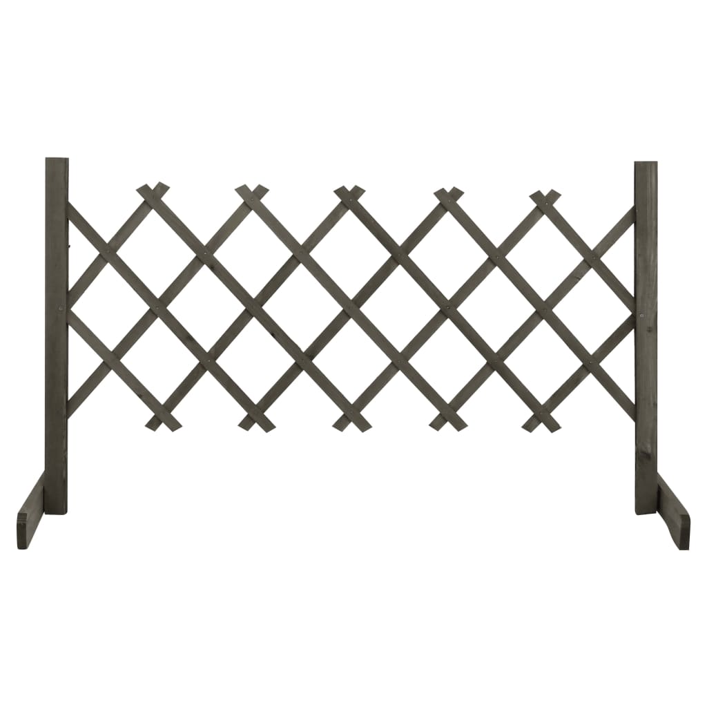Espalier Til Haven 120x60 Cm Massivt Fyrretræ Grå - Vidaxl