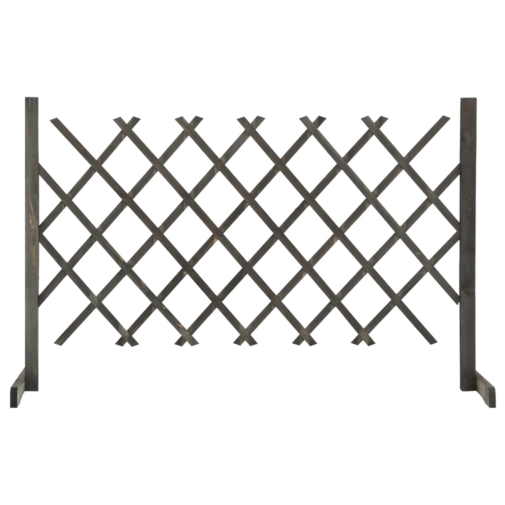 Espalier Til Haven 120x90 Cm Massivt Fyrretræ Grå - Vidaxl