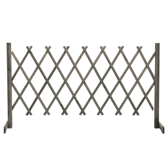 espalier til haven 150x80 cm massivt fyrretræ grå