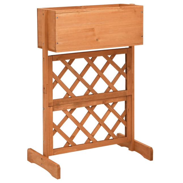 plantekasse med espalier 45x30x74 cm massivt fyrretræ orange