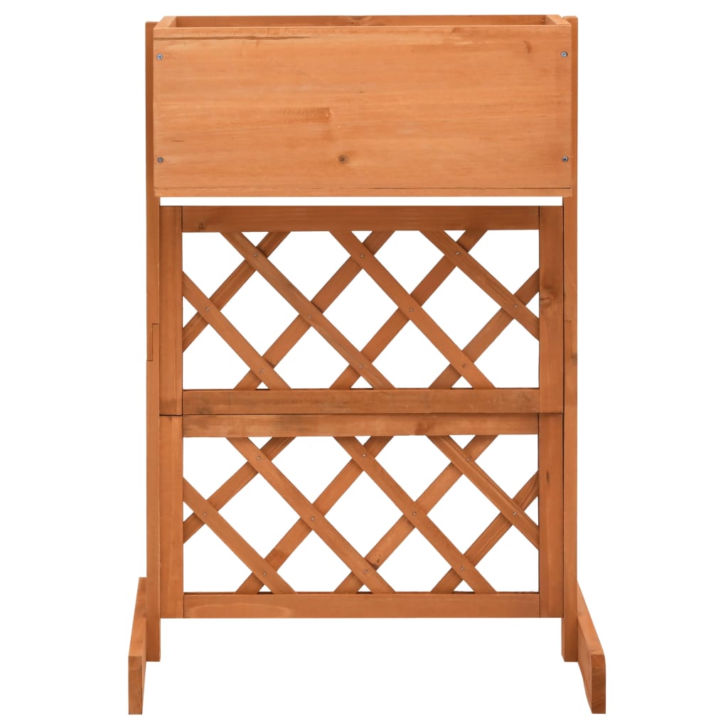 plantekasse med espalier 45x30x74 cm massivt fyrretræ orange