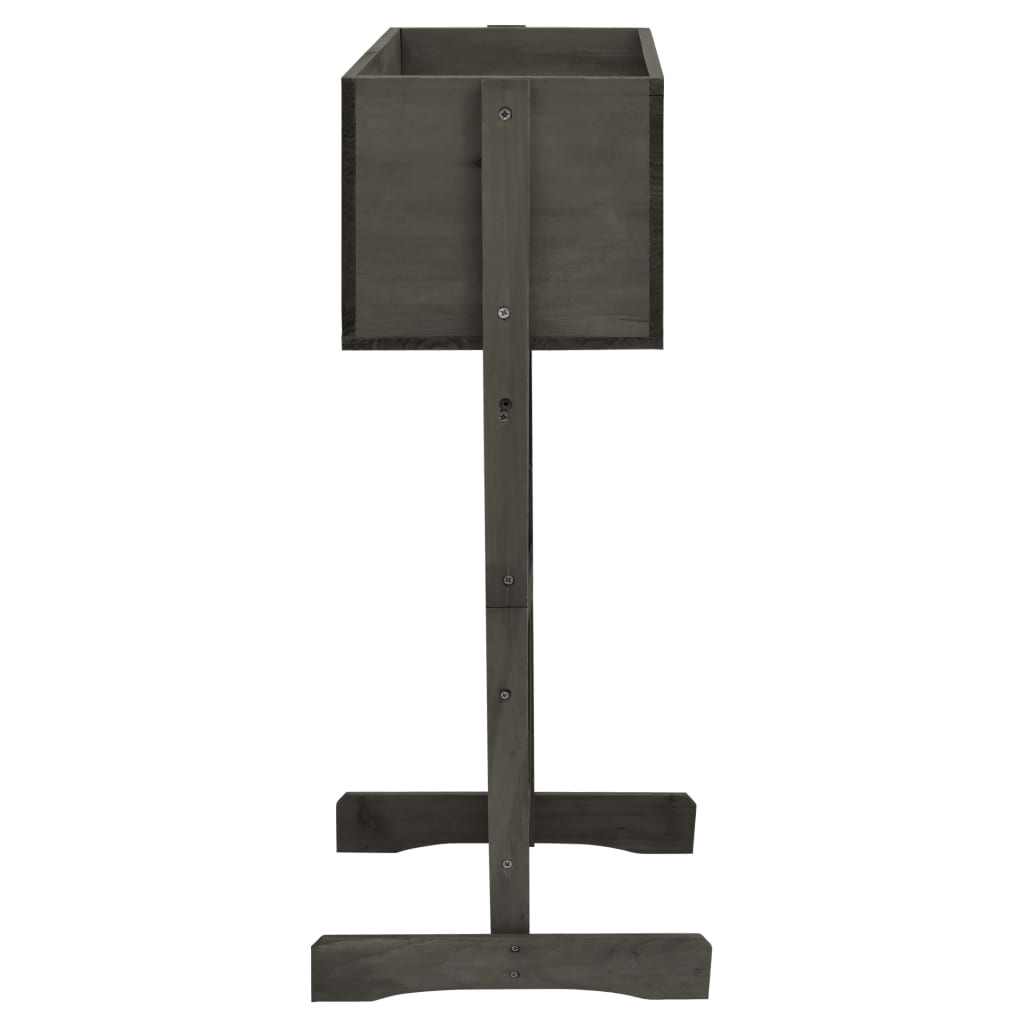 plantekasse med espalier 45x30x74 cm massivt fyrretræ grå