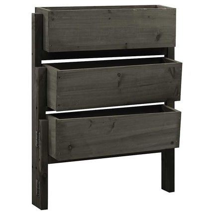 foldbar plantekasse 60x14x75 cm massivt fyrretræ grå