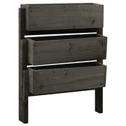 foldbar plantekasse 60x14x75 cm massivt fyrretræ grå