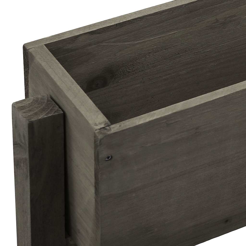 foldbar plantekasse 60x14x75 cm massivt fyrretræ grå