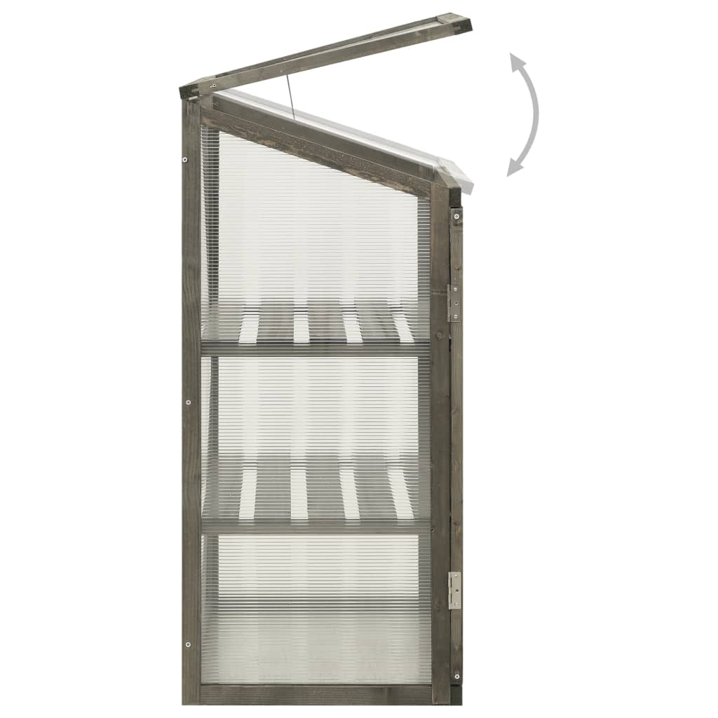 drivhus 60x45x100 cm fyrretræ