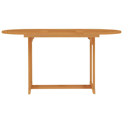 havebord 150x90x75 cm massivt teaktræ