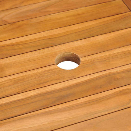 havebord 150x90x75 cm massivt teaktræ