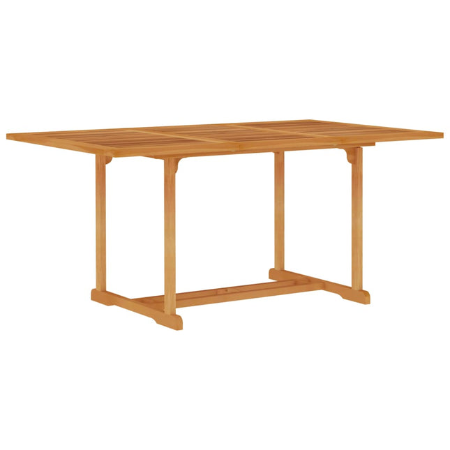 havebord 150x90x75 cm massivt teaktræ