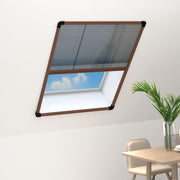 plisseret insektnet til vinduer aluminium 60x80 cm brun