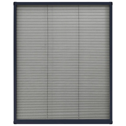 plisseret insektnet til vinduer 60x80 cm aluminium antracitgrå