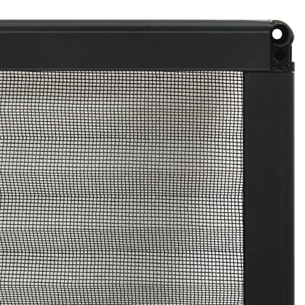 plisseret insektnet til vinduer 80x100 cm aluminium antracitgrå
