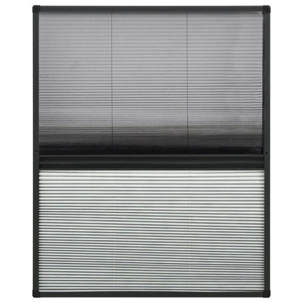 plisseret insektnet til vinduer aluminium 60x80 cm med skygge