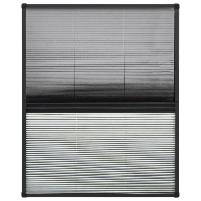 plisseret insektnet til vinduer aluminium 60x80 cm med skygge