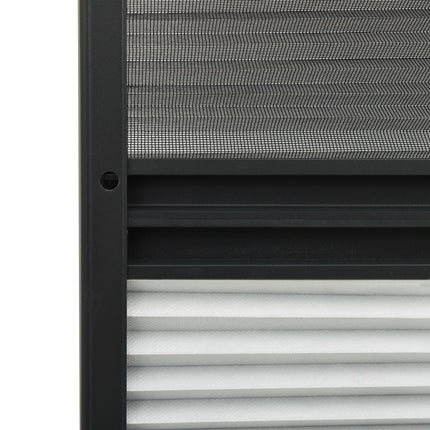 plisseret insektnet til vinduer 80x120 cm afskygning aluminium