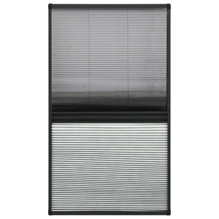 plisseret insektnet til vinduer 80x160 cm afskygning aluminium