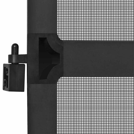 Svingbart insektnet Anthracit og sort 100 x 215 cm