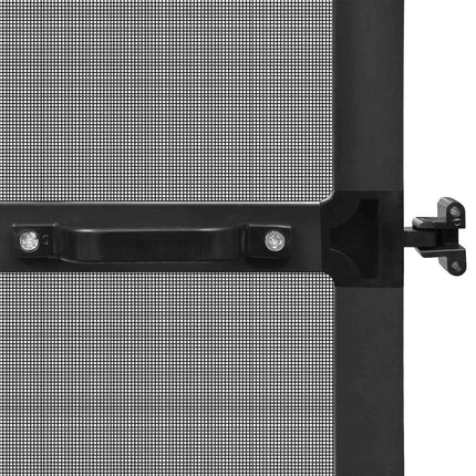 Svingbart insektnet Anthracit og sort 100 x 215 cm