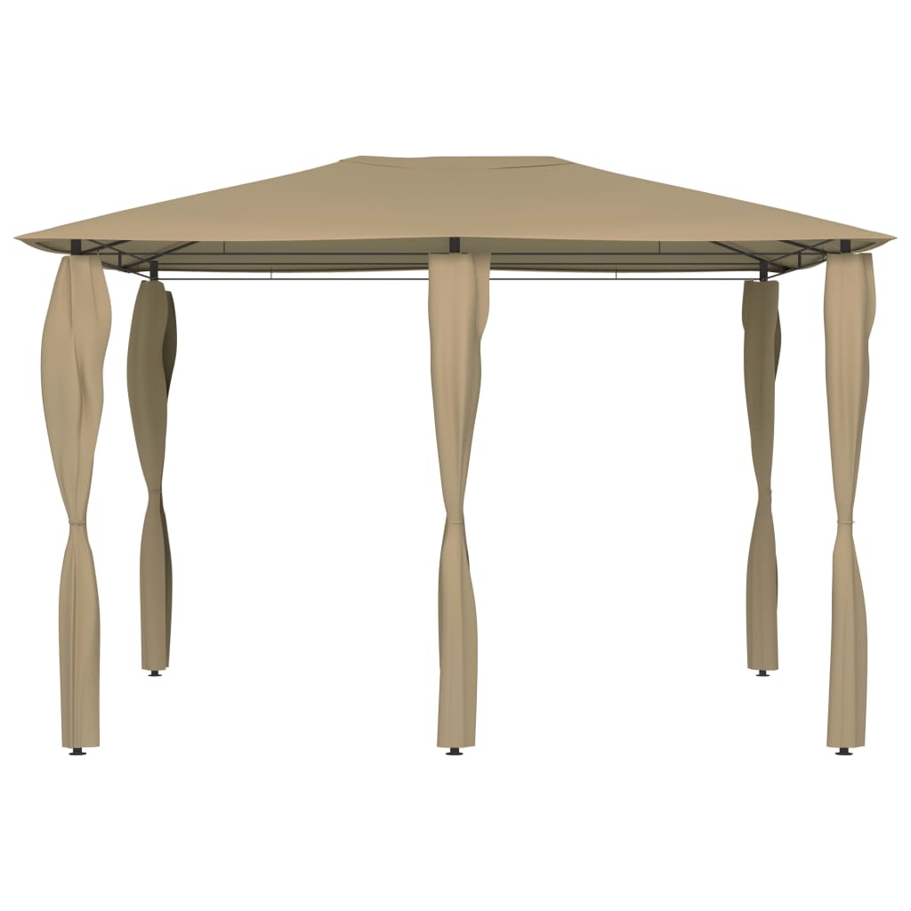 med stolpeovertræk 3x4x2,6 m 160 g/m² gråbrun