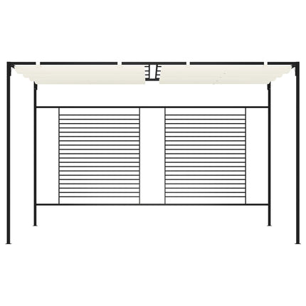 havepavillon med udtrækkeligt tag 3x4x2,3 m 180 g/m² creme