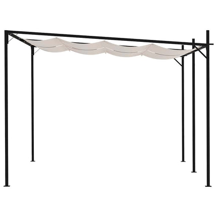 havepavillon med udtrækkeligt tag 400x300x233 cm cremefarvet