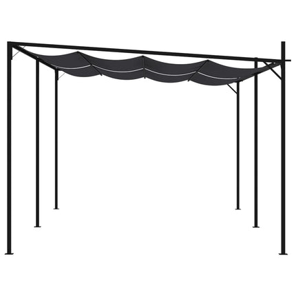 havepavillon med udtrækkeligt tag 600x300x233 cm antracitgrå