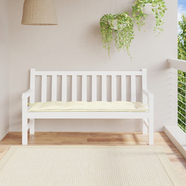 hynde til havebænk 150x50x7 cm oxfordstof cremehvid