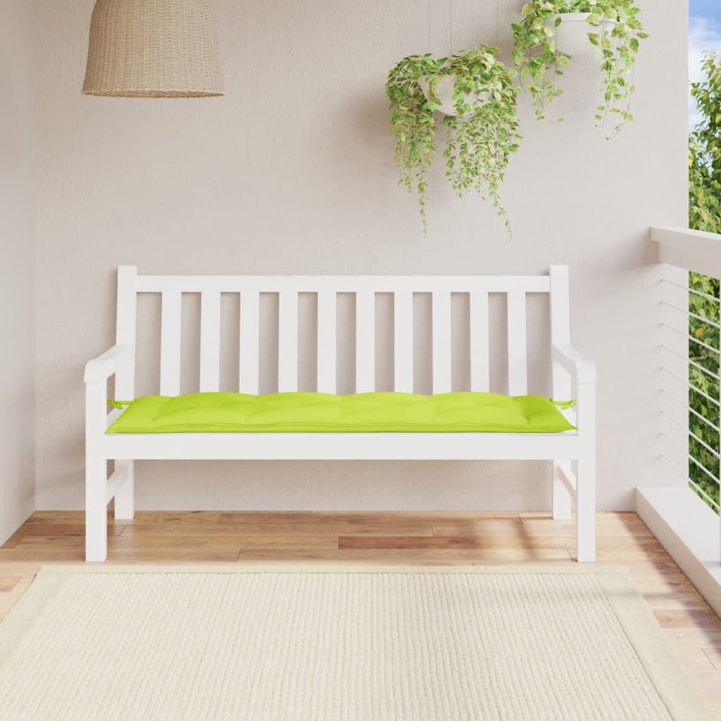 hynde til havebænk 150x50x7 cm oxfordstof lysegrøn