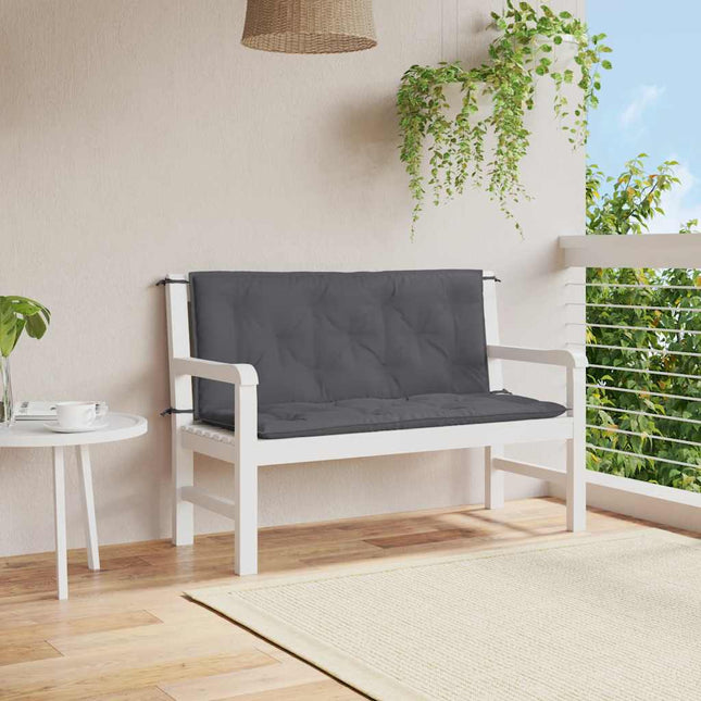 hynde til havebænk 120x(50+50)x7 cm oxfordstof antracitgrå