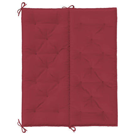 hynde til havebænk 120x(50+50)x7 cm oxfordstof vinrød