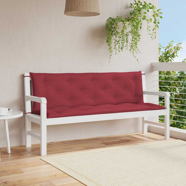 hynde til havebænk 150x(50+50)x7 cm oxfordstof vinrød