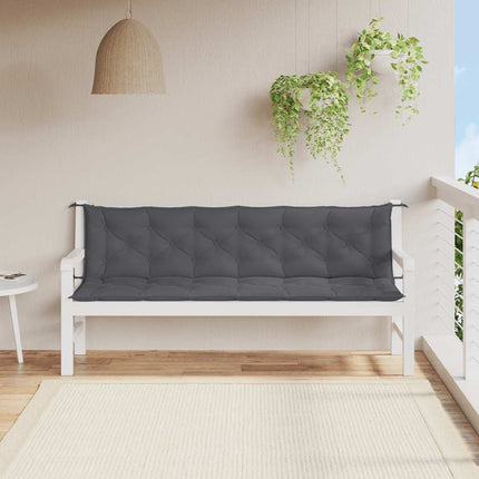 hynde til havebænk 200x(50+50)x7 cm oxfordstof antracitgrå