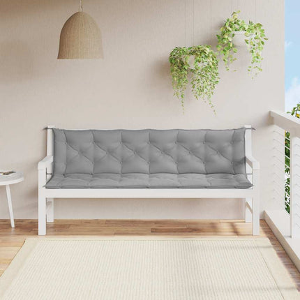 hynde til havebænk 200x(50+50)x7 cm oxfordstof grå