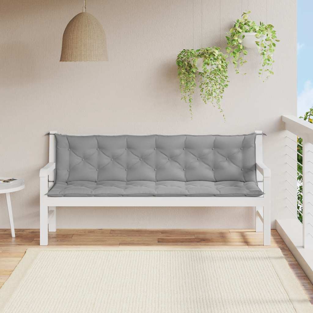 hynde til havebænk 200x(50+50)x7 cm oxfordstof grå