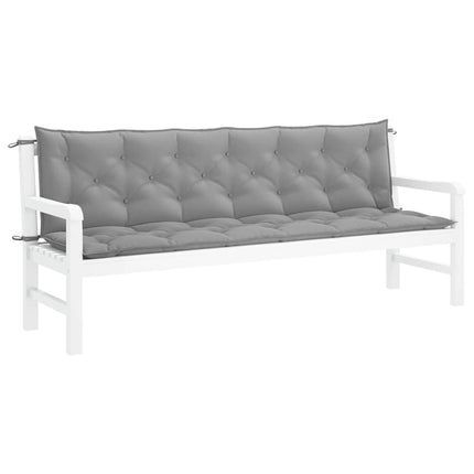 hynde til havebænk 200x(50+50)x7 cm oxfordstof grå