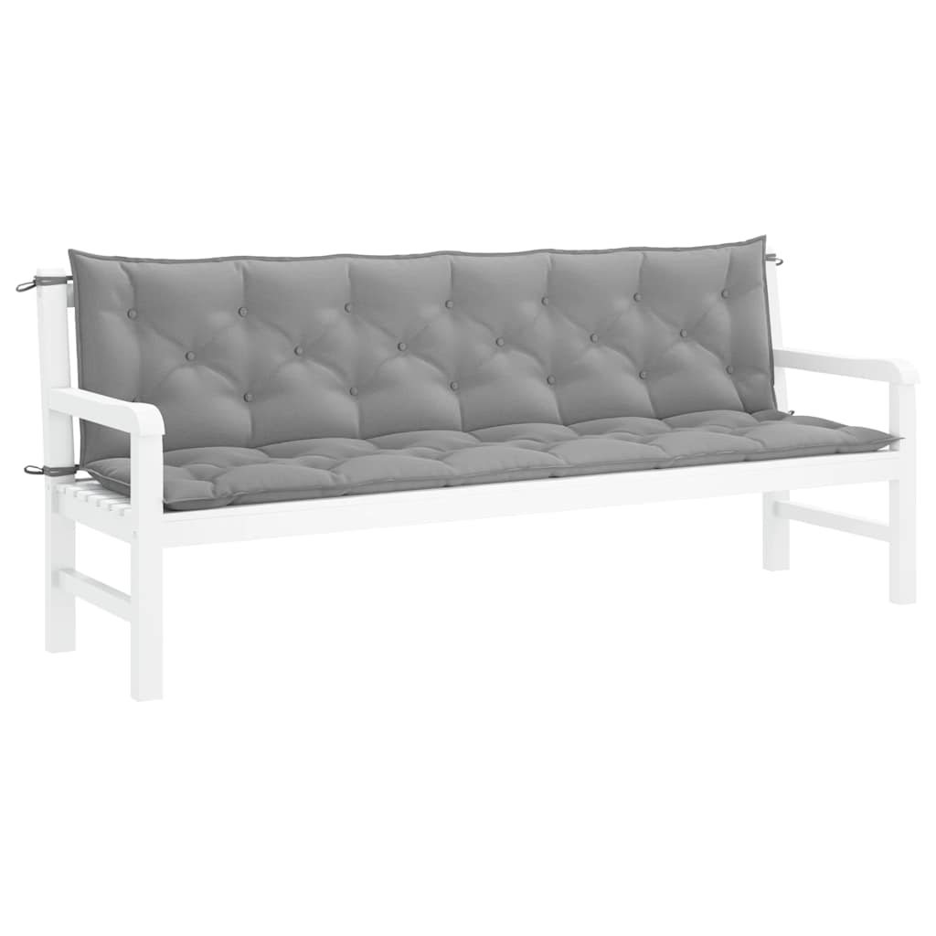 hynde til havebænk 200x(50+50)x7 cm oxfordstof grå