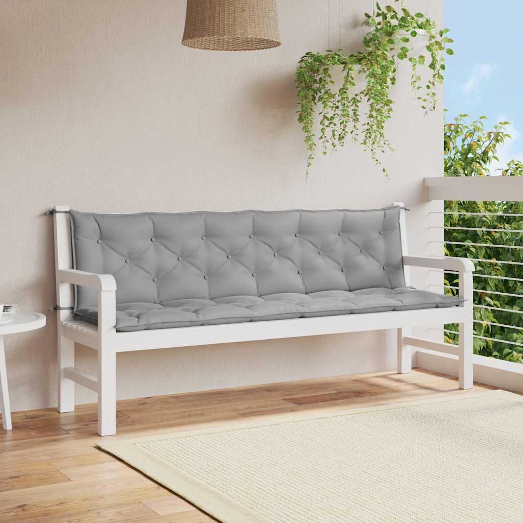 hynde til havebænk 200x(50+50)x7 cm oxfordstof grå
