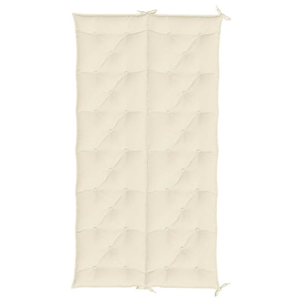 hynde til havebænk 200x(50+50)x7 cm oxfordstof cremehvid